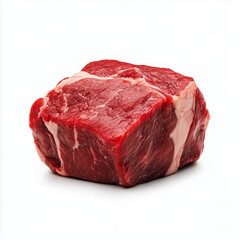 Fototapeta premium Piece of raw meat beef pork food element isolated on white background