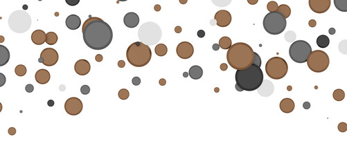  Colorful assorted confetti with serpentine on white