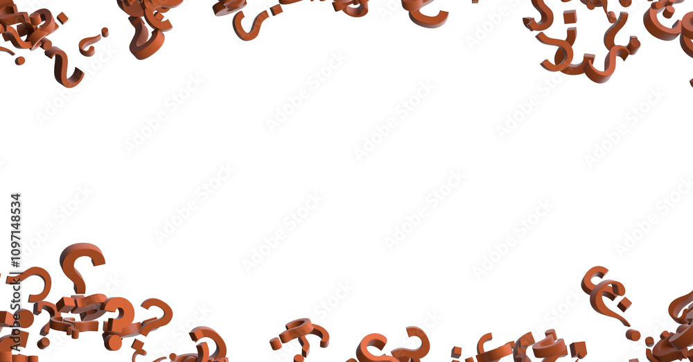 Aufkleber Infinite question marks, original 3d rendering