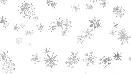 Winter Wonderland: Captivating 3D Illustration of Falling Snowflakes for Christmas