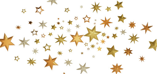 An image of golden stars on a black background. This image depicts a simple yet striking composition, highlighting the beauty and mystique of stars against a dark canvas.