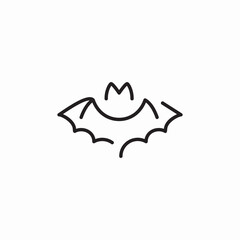 bat animal icon sign vector