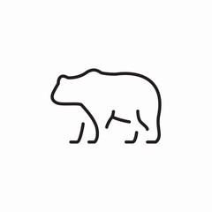 bear animal icon sign vector