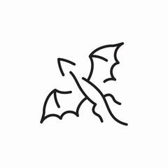dragon flight icon sign vector