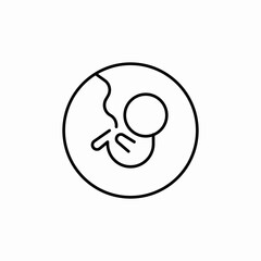 embryo baby icon sign vector