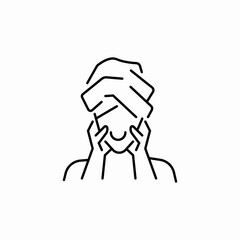 face massage icon sign vector