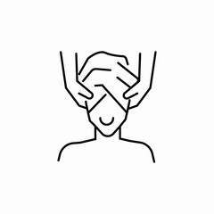 head massage icon sign vector