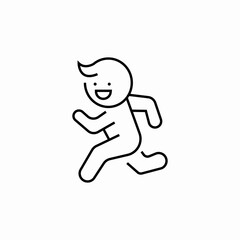 kid run icon sign vector