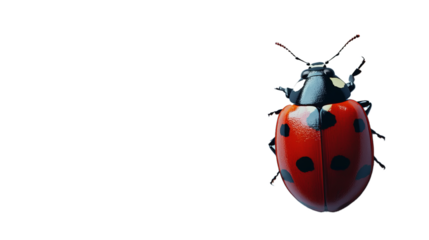  Ladybug, White Background