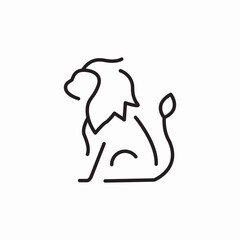 lion animal icon sign vector