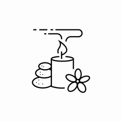 spa candle icon sign vector