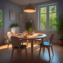 Esszimmer. Generative AI Technologie