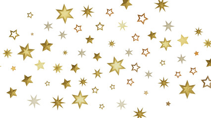 A beautiful abstract design featuring numerous golden stars scattered across a black background, creating a shimmering and celestial effect.