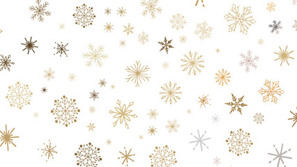 Dancing Snowflakes: Enthralling 3D Illustration of Falling Christmas Snow Crystals