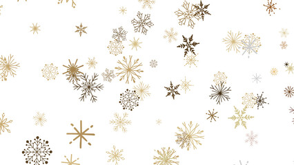 Snowflakes falling for christmas decoration abstract