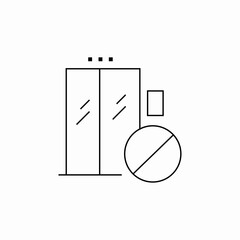 elevator not working icon sign vector