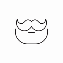 moustache beard icon sign vector