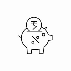 piggy bank icon sign vector