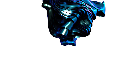 abstract blue wave background, night simple and elegant 3d render wallpaper