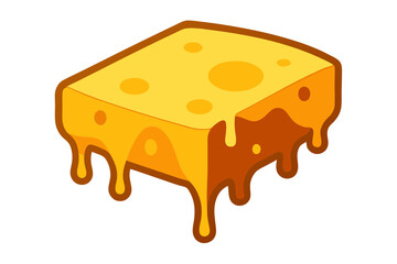 Cheese Melting Vector Illustration High-Quality Digital Art for Food Lovers