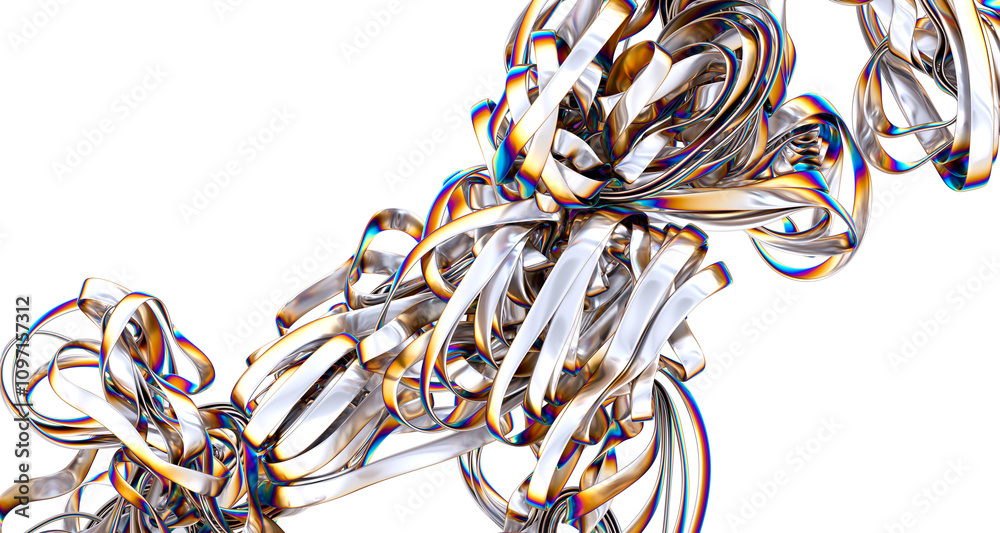 Poster ethereal holographic dreamscape: immerse yourself in a transcendent 3d holographic display