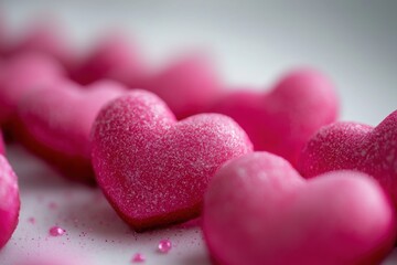 Obraz premium Another creative Valentine��s Day animated frame of pink hearts, 