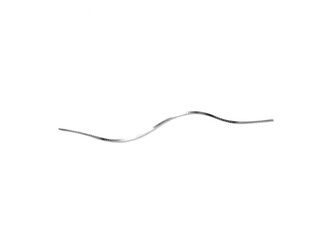 Obraz premium single wavy line, metallic silver, minimalist style, floating in the center of a white background. 