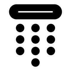 Pin Pad Icon with Numeric Keypad Representing ATM PIN Entry
