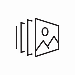 pictures album icon sign vector