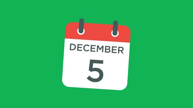 calendar - December 5 icon illustration isolated vector sign symbol