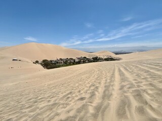 sand dunes in huacachina, peru