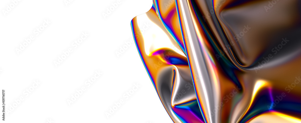 Poster vibrant holographic matrix: delve into the wonders of a 3d holographic realm