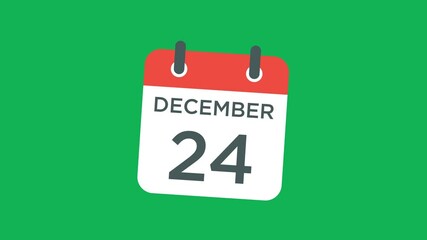 calendar - December 24 icon illustration isolated vector sign symbol
