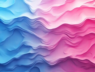 Obraz premium Abstract wavy patterns in blue and pink tones create a soothing visual effect.
