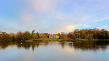 Riseholme College on autumn sunrise