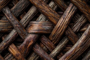 Realistic woven basket texture, seamless pattern for 3D designs.