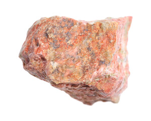 Beautiful granite isolated on white. Natural gemstone