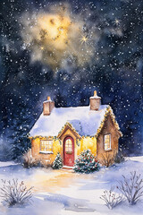 Fototapeta premium A quaint Christmas scene