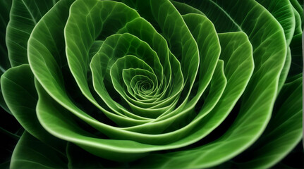 Obraz premium Close-up of green succulent with spiral leaf pattern