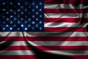 Obraz premium Digitally Generated American Flag Waving in the Wind - 4K Ultra HD Image