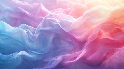 Obraz premium Dynamic flow of colorful fabrics abstract art digital rendering vibrant palette close-up visual experience