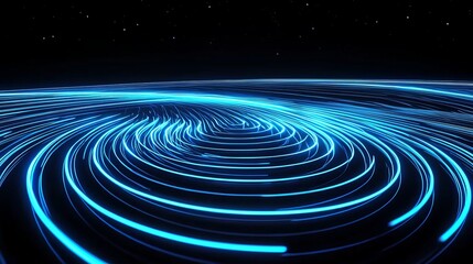 Dynamic blue light swirls abstract imagery digital art cosmic environment futuristic concept engaging visuals