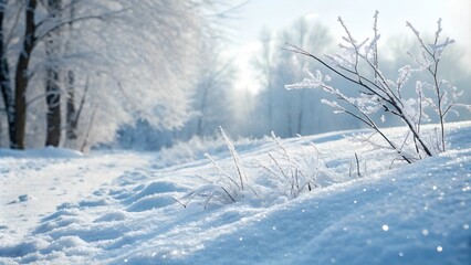 Obraz premium Winter texture, snow background