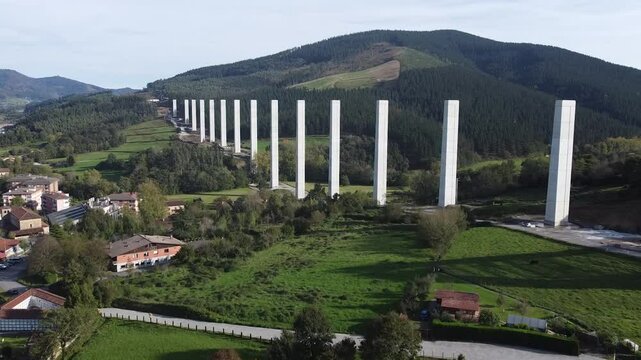 tomas ereas de las obras del Tren de Alta Velocidad (TAV) en el Pa&iacute;s Vasco