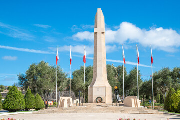 Obraz premium Valletta (il-Belt Valletta) War Memorial Xlokk South Eastern Region of Malta