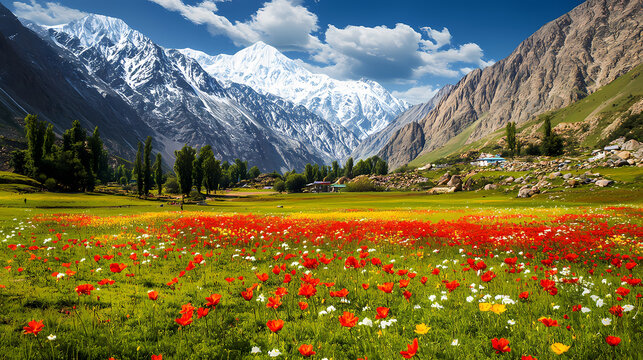aweinspiring lush green meadow