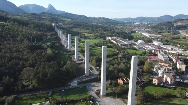 tomas ereas de las obras del Tren de Alta Velocidad (TAV) en el Pa&iacute;s Vasco