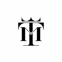 MT TM Initial with Crown Logo Template