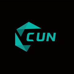 CUN creative minimalist letter logo. CUN unique vector initials alphabet letter logo design