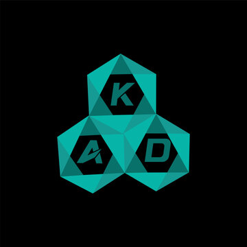 KAD creative minimalist letter logo. KAD unique vector initials alphabet letter logo design
